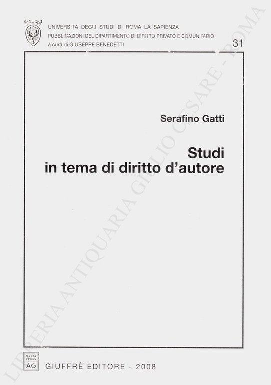 Studi in tema di diritto d'autore | Immagine Gallery 2