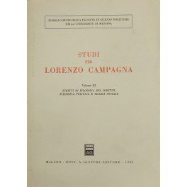 Studi per Lorenzo Campagna. Vol. III - Scritti di filosofia …