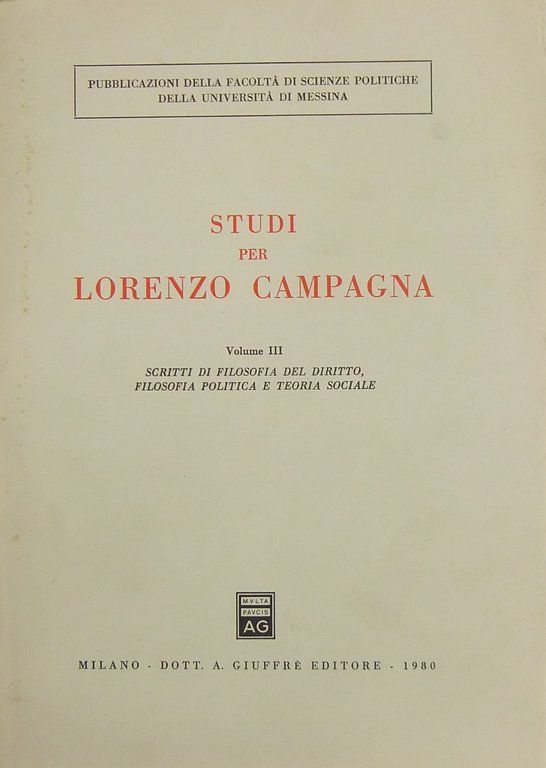 Studi per Lorenzo Campagna. Vol. III - Scritti di filosofia … | Immagine Gallery 2