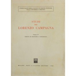 Studi per Lorenzo Campagna. Vol. IV - Scritti di economia …