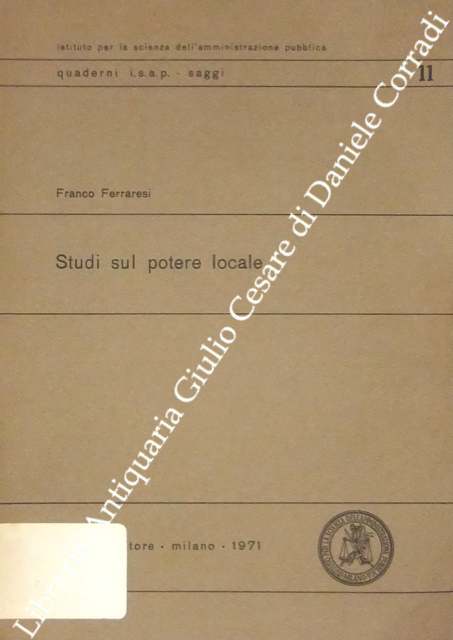 Studi sul potere locale. Materiali per l'analisi delle strutture di … | Immagine Gallery 2