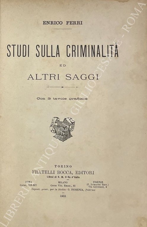 Studi sulla criminalità ed altri saggi. Con 3 tavole grafiche | Immagine Gallery 2