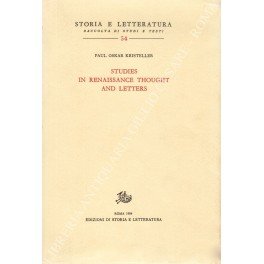 Studies in Renaissance thought and letters