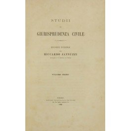Studii di giurisprudenza civile. Ricordi forensi. Vol. I (unico pubblicato) | Immagine principale