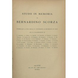 Studii in memoria di Bernardino Scorza pubblicati a cura della …