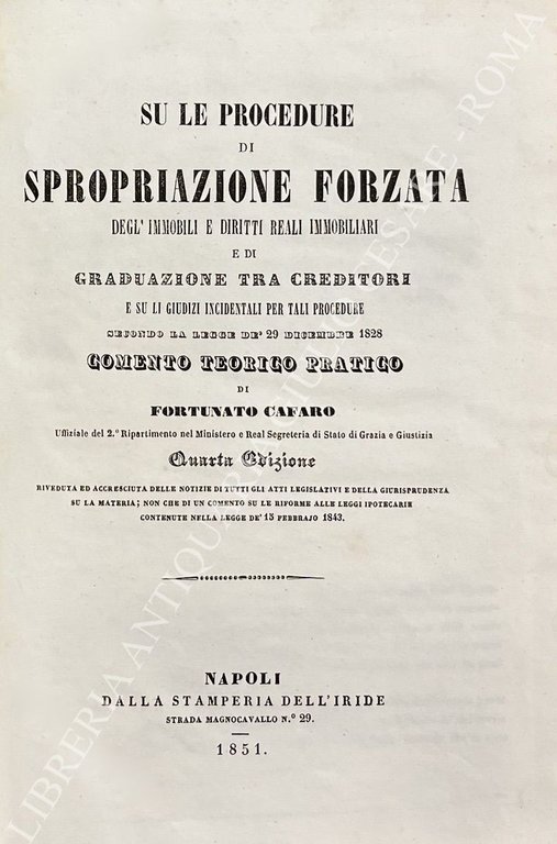 Su le procedure di spropriazione forzata degl'immobili e diritti reali … | Immagine Gallery 2