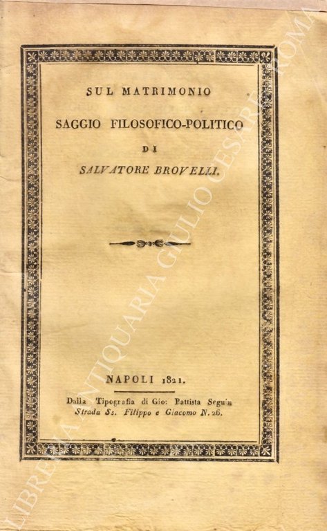 Sul matrimonio saggio filosofico - politico | Immagine Gallery 2