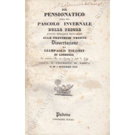 Sul pensionatico ossia sul pascolo invernale delle pecore avuto speciale …