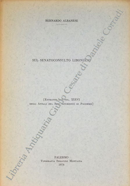 Sul senatoconsulto liboniano | Immagine principale