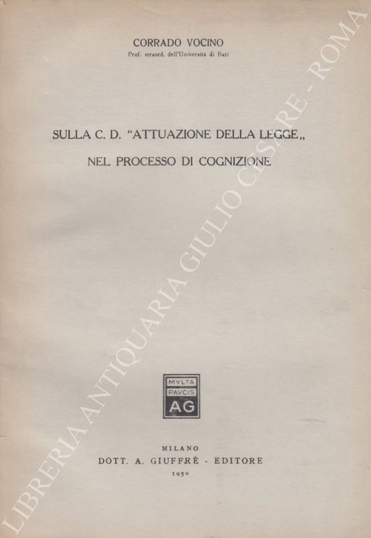 Sulla C.D. "Attuazione della legge" nel processo di cognizione | Immagine Gallery 2