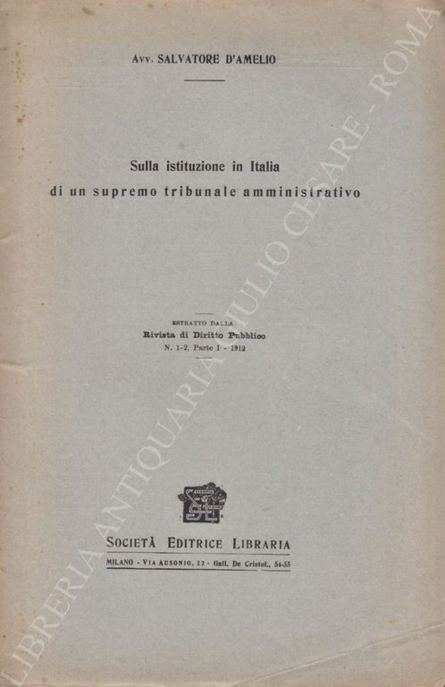 Sulla istituzione in Italia di un supremo tribunale amministrativo | Immagine Gallery 2