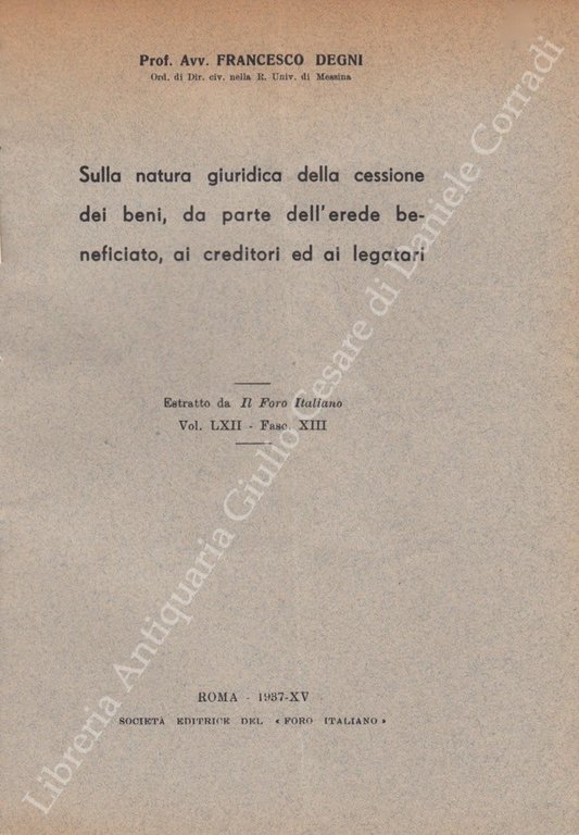 Sulla natura giuridica della cessione dei beni, da parte dell'erede … | Immagine Gallery 2