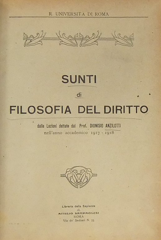 Sunti di filosofia del diritto dalle lezioni dettate dal Prof. … | Immagine Gallery 2