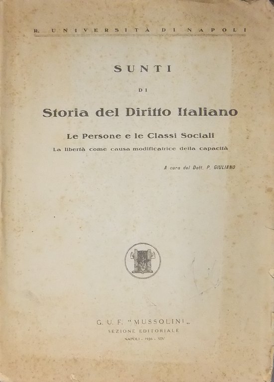 Sunti di storia del diritto italiano. Le persone e le … | Immagine Gallery 2