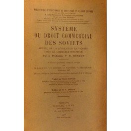 Systeme du Droit Commercial des Soviets apercu de la Legislation …