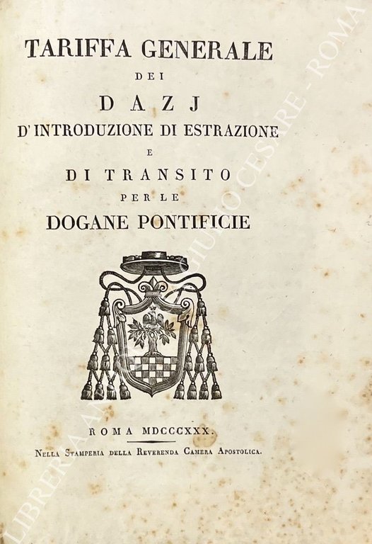 Tariffa generale dei dazj d'introduzione di estrazione e di transito … | Immagine Gallery 2