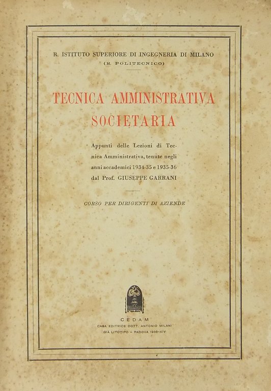 Tecnica amministrativa societaria. Appunti delle lezioni di tecnica amministrativa societaria … | Immagine Gallery 2