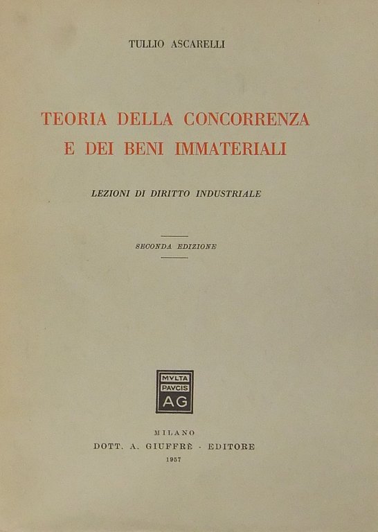 Teoria della concorrenza e dei beni immateriali. Lezioni di diritto … | Immagine Gallery 2