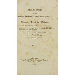 Terapeutica speciale delle febbri intermittenti perniciose . Voltata dal latino …