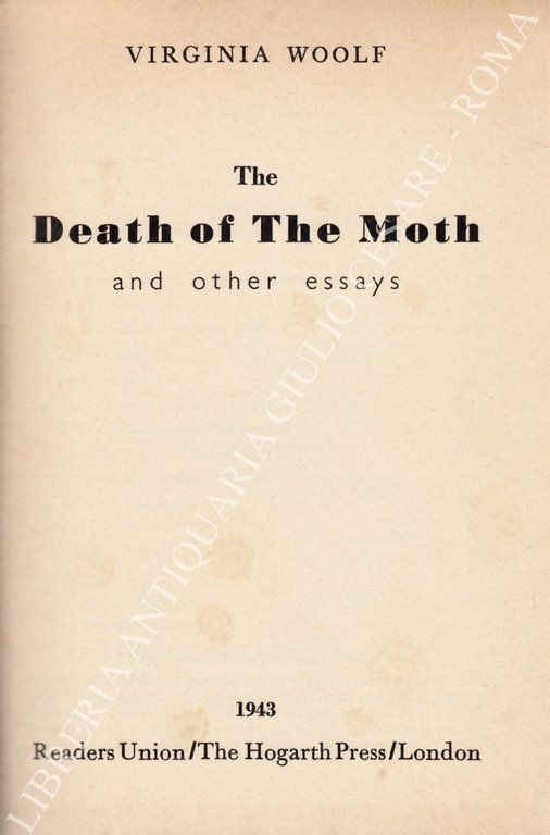 The Death of the Moth and other essays | Immagine Gallery 2
