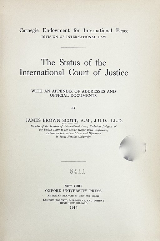 The Status of the International Court of Justice. With an … | Immagine Gallery 3