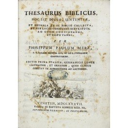 Thesaurus biblicus hoc est dicta, sententiae
