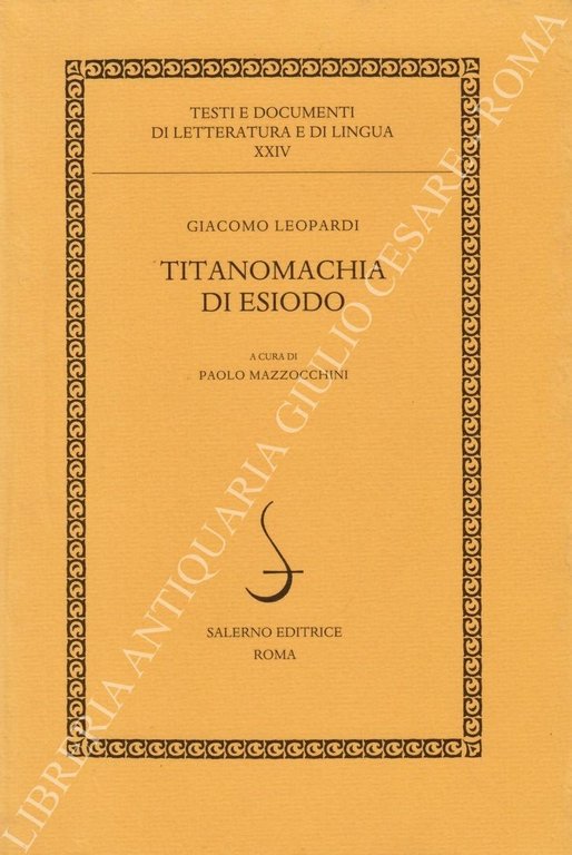 Titanomachia di Esiodo a cura di Paolo Mazzocchini | Immagine Gallery 2