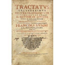 Tractatus celeberrimus de jure prothomiseos sive de jure congrui. D. …