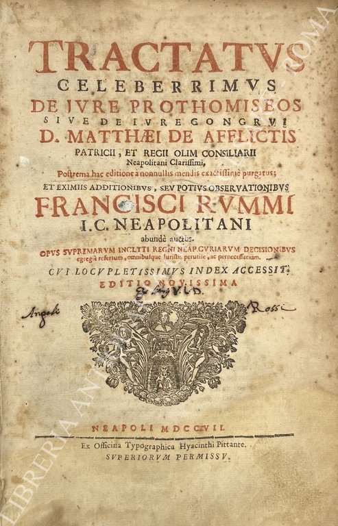 Tractatus celeberrimus de jure prothomiseos sive de jure congrui. D. … | Immagine Gallery 2