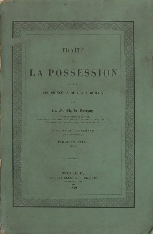 Traité de la possession d'apres les principes du droit romain. … | Immagine Gallery 2