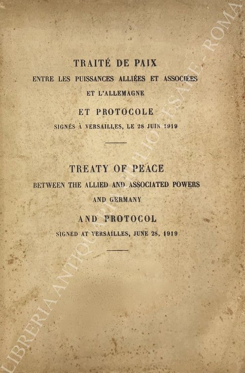 Traite de paix entre les puissances alliees et associees et … | Immagine Gallery 2