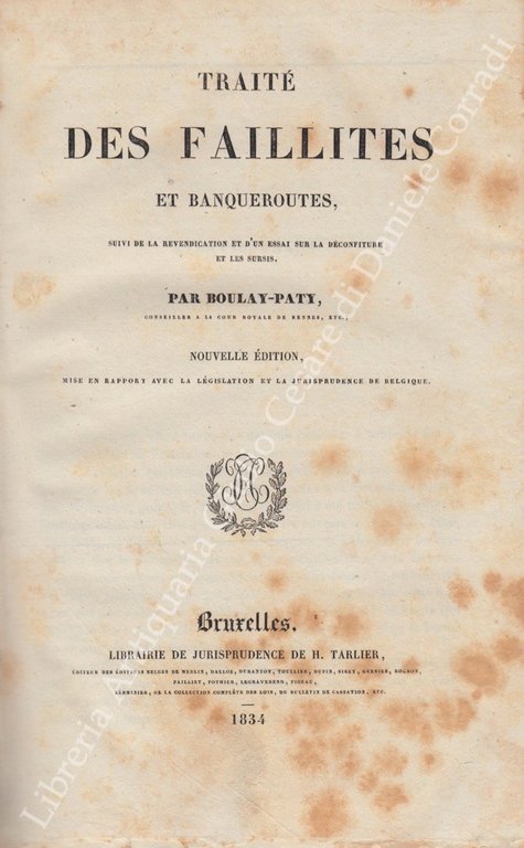 Traite des faillites et banqueroutes, suivi de la revendication et … | Immagine Gallery 2