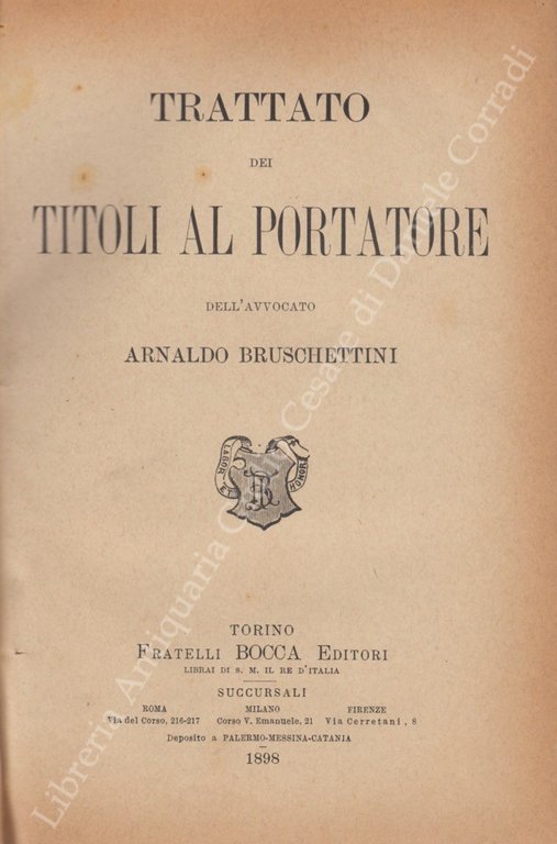 Trattato dei titoli al portatore | Immagine Gallery 2