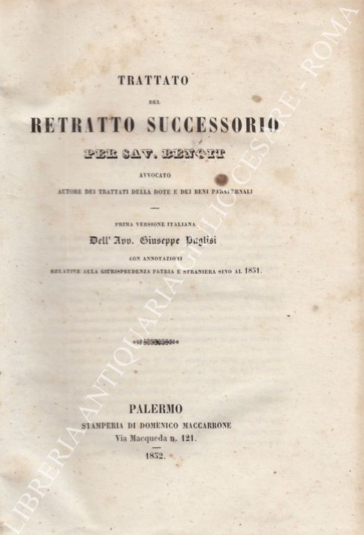 Trattato del retratto successorio | Immagine Gallery 2