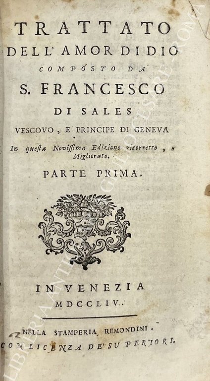 Trattato dell'amor di Dio composto da San Francesco di Sales … | Immagine Gallery 2