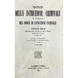 Trattato della istruzione criminale o teoria del codice di istruzione … | Immagine principale