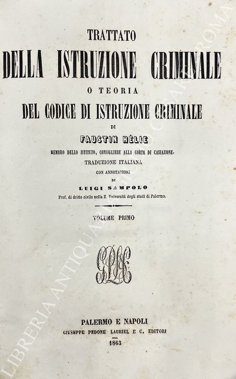 Trattato della istruzione criminale o teoria del codice di istruzione … | Immagine Gallery 2