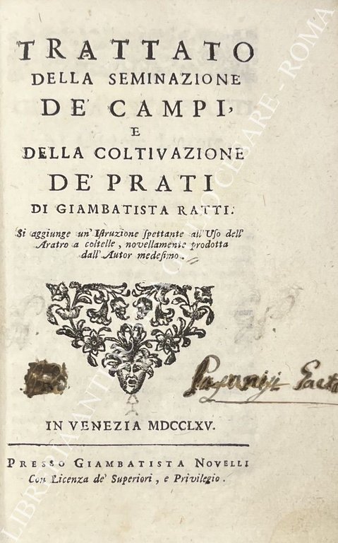 Trattato della seminazione de' campi, e della coltivazione de' prati. … | Immagine Gallery 2