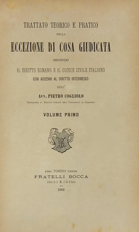 Trattato teorico e pratico della eccezione di cosa giudicata secondo … | Immagine Gallery 2