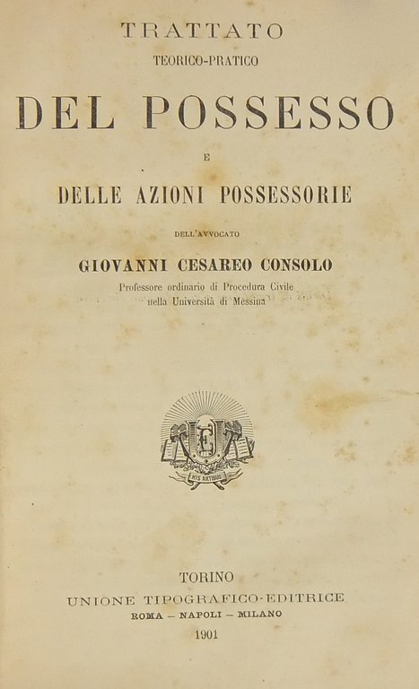 Trattato teorico-pratico del possesso e delle azioni possessorie | Immagine Gallery 2