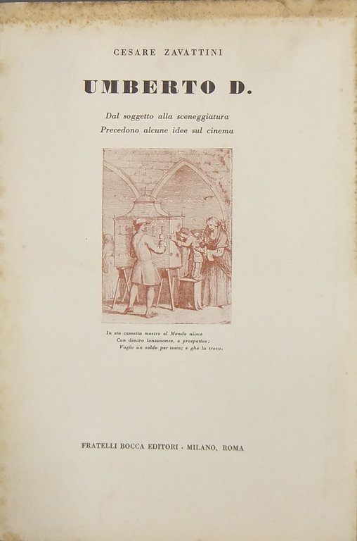 Umberto D. Dal soggetto alla sceneggiatura. Precedono alcune idee sul … | Immagine Gallery 2
