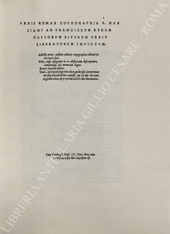 Urbis Romae Topographia | Immagine Gallery 2