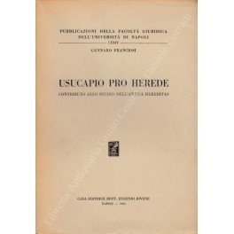 Usucapio pro herede. Contributo allo studio dell'antica hereditas | Immagine principale