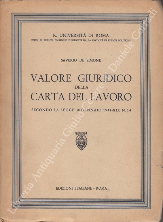 Valore giuridico della carta del lavoro secondo la legge 30 … | Immagine Gallery 2