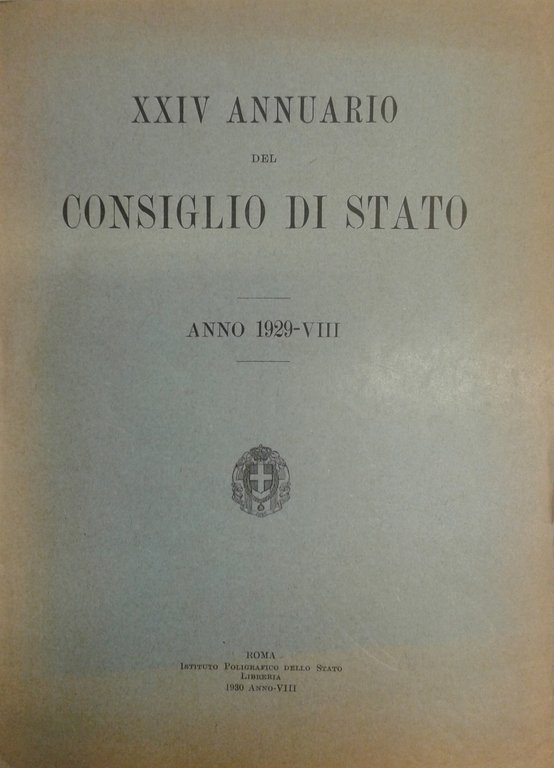 XXIV annuario del Consiglio di Stato. Anno 1929-VIII | Immagine Gallery 2