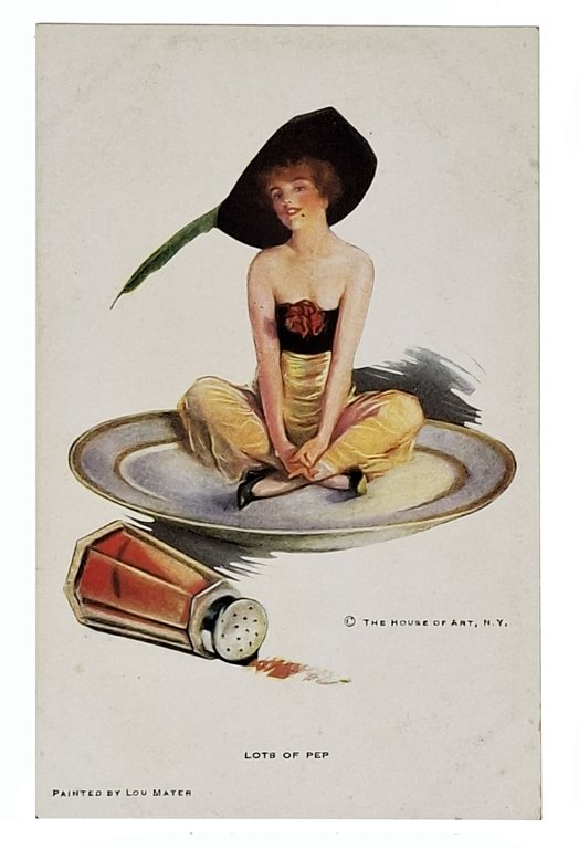 2 cartoline illustrate da Lou Mayer / The House of …