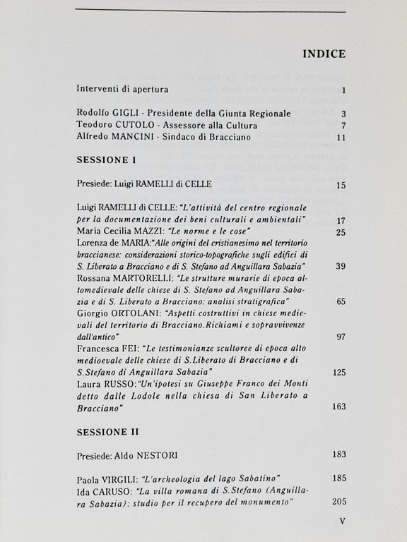 ANTICHITà TARDOROMANE E MEDIEVALI NEL TERRITORIO DI BRACCIANO