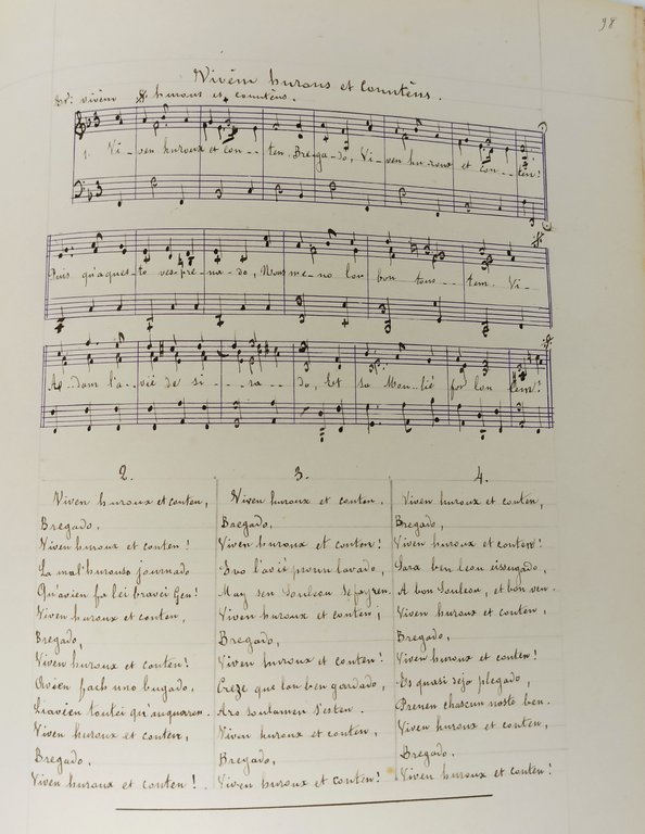 ANTICO LIBRO MANOSCRITTO DI CANTI NATALIZI IN LINGUA PROVENZALE
