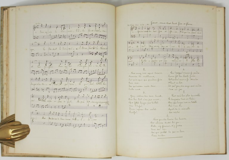 ANTICO LIBRO MANOSCRITTO DI CANTI NATALIZI IN LINGUA PROVENZALE