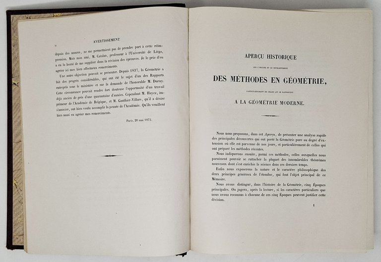 APERCU HISTORIQUE SUR L'ORIGINE ET LE DEVELOPPEMENT DES METHODES EN …